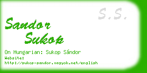 sandor sukop business card